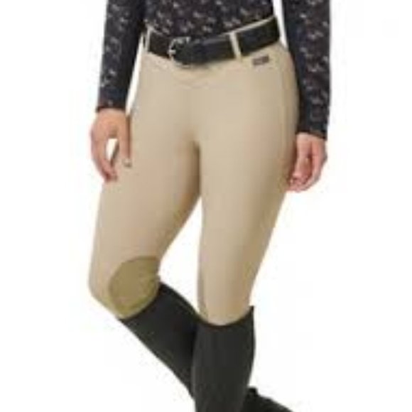 Kerrits Ladies Microcord Knee Patch Tights - Picture 4 of 11